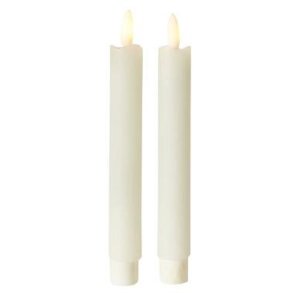 Conzept Stagelys - 3D Flamme - 18 cm - 2 stk. - Hvid - Med Remote Function