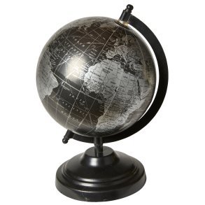 Globus - 15 cm - Sort