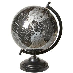 Globus - 20 cm - Sort