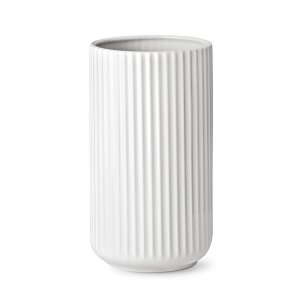 Lyngby Vasen 25 cm - Hvid - 2. Sort.