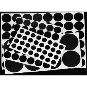 Selvklbende Filtpuder - Sort - 125 stk.