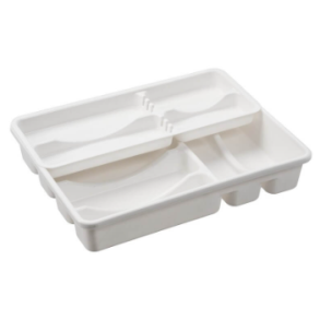 Dobbelt Bestikkasse - Hvid