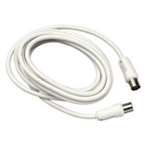 Antenneledning - 5 m - Hvid