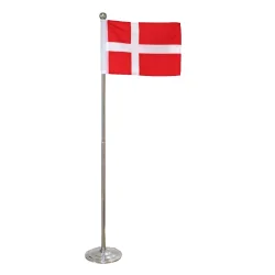 Gulvflag i Metal - Dannebrog - 108-192 cm