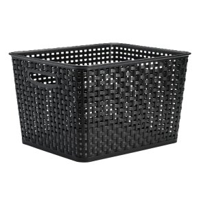 Fletkurv - Sort - 17 l - Rattan-look