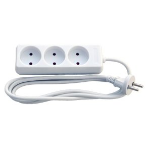 Stikdse - 3 Runde Udtag - 1,5 m Ledning