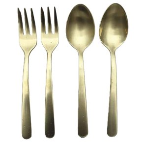 Royal Van Kempen & Begeer - Kaffeske og Kagegaffel - 4 Dele - Champagne