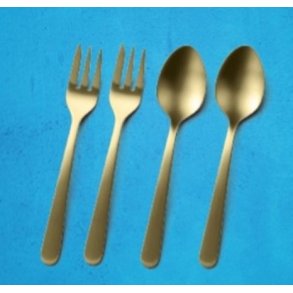 Royal Van Kempen & Begeer - Kaffeske og Kagegaffel - 4 Dele - Champagne