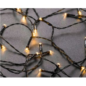 Batterilyskde - 80 LED - Dobbelt Timer - 8 Funktioner - Varm/Hvid