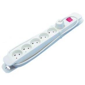 6-stikdse m/Afbryder - 1,5 m Ledning