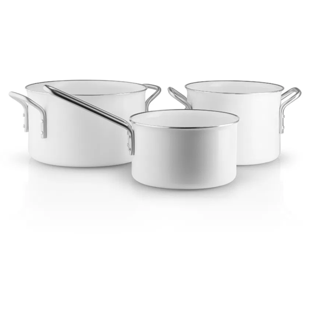 Eva trio White Line Grydest - 1,8 + 2,5 + 3,8 liter - keramisk Slip-Let belgning