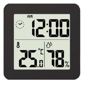 Termometer Digitalt - Med Hygrometer & Ur
