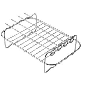 Air Fryer Grillrist med 4 Grillspyd - 20 x 13,2 x 4 (6,5) cm