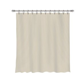 Badeforh�ng - 180 x 200 cm - Stribet Sand - Inkl. Rnge