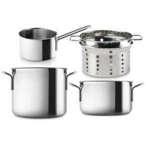 Eva Trio - Grydest - Recycled Stl - 3 stk + Pastaindsats