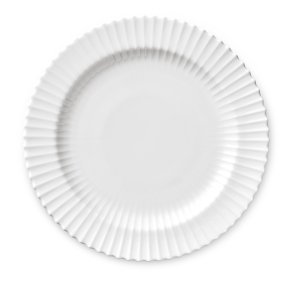 Lyngby Tallerken - 20 cm - Hvid - 2.sort.