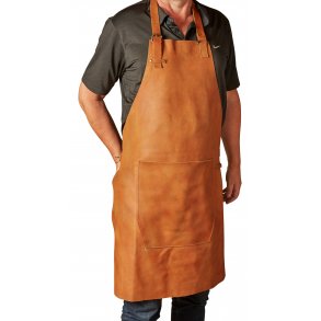 Skindforklde med Lomme - 65 x 90 cm - Cognac