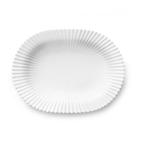 Lyngby Ovalt Dybt Serveringsfad - 25 cm 