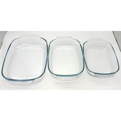 Conzept Ovnfast Fadst - Glas - 3 Dele - 30-34-38 cm