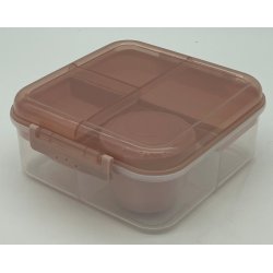 Madkasse med Dipbtte &amp; Skillerum - 18 x 17 x  7,5 cm