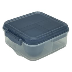 Madkasse med Dipbtte &amp; Skillerum - 18 x 17 x  7,5 cm