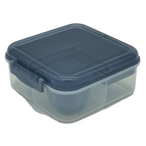 Madkasse med Dipbtte & Skillerum - 18 x 17 x  7,5 cm