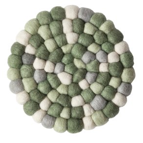 Bordsk�ner - Uld - 20 cm - Multi Gr�n