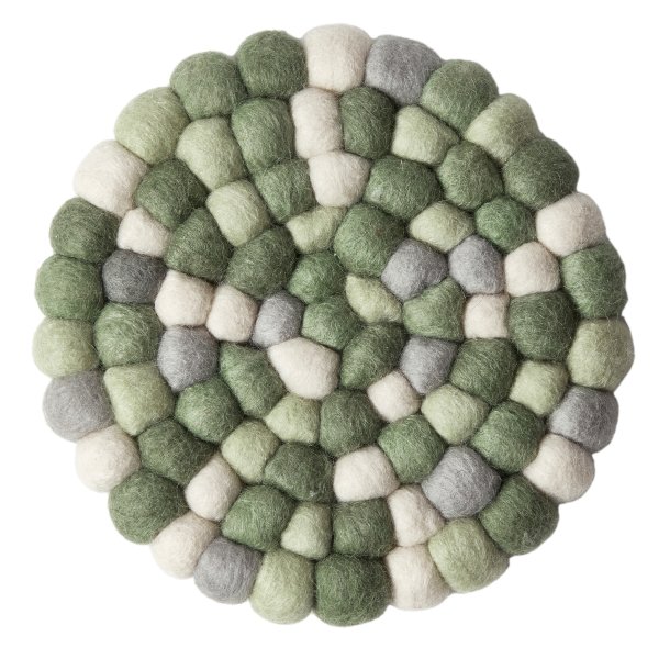 Bordskner - Uld - 20 cm - Multi Grn