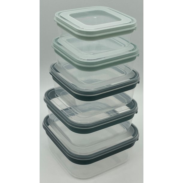 Opbevaringsbokse - 10 Dele - 750 + 1000 + 1400 + 1800 + 2400 ml - + Lg