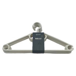 Plastbjler - 8 stk. - Hvid - Drejelige