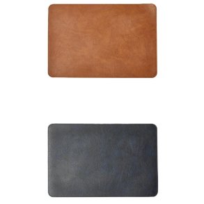 D�kkeserviet - Vendbar - Bl�d - 30 x 45 cm - Navy/Cognac