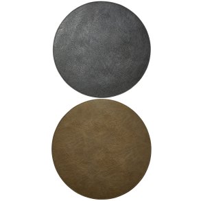 Dkkeserviet - Rund - Vendbar - Bld - 38 cm - Sort/Oliven