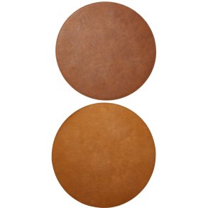 Dkkeserviet - Rund - Vendbar - Bld - 38 cm - Cognac/Natur