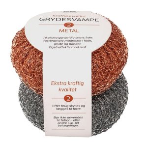 Grydesvampe i Metal - 2 stk.