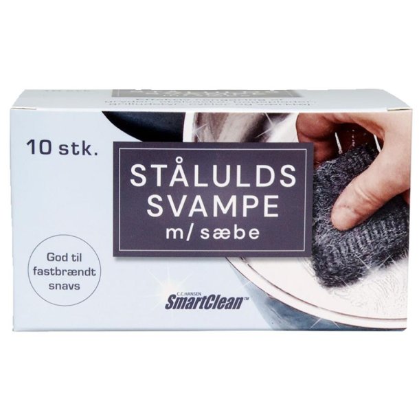 Ståluldssvampe med Sæbe - 10 stk