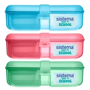 Sistema Madkasse - 1,1 l - med Inddeling og Bger - Ass. Farver