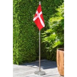 Gulvflag i Metal - Dannebrog - 108-192 cm