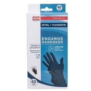 Pudderfri Nitrilhandsker - 40 stk.