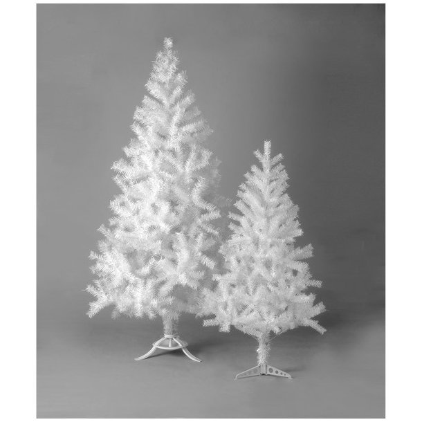 Imiteret Juletr i Hvidt - 210 cm