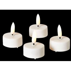 LED Fyrfadslys - 3D Vge  4 stk. - Med Chip