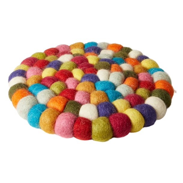 Bordskner - Uld - 20 cm - Multifarvet