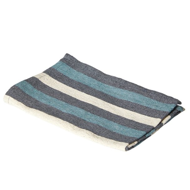 Viskestykker - 50 x 70 cm - 3 stk. - Bl�/Koks/Natur