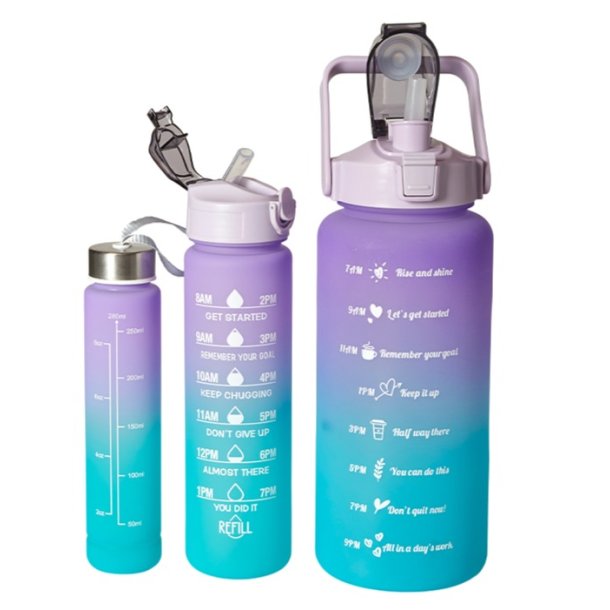 Drikkeflasker - S�t med 3 stk. - 2 l + 0,9 l + 285 ml