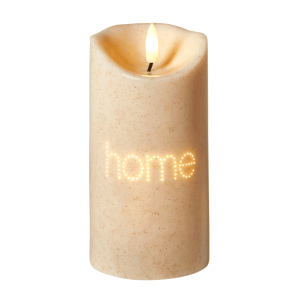 LED Bloklys Twinkle 'HOME' - 7,5 x 15 cm - Med Timer