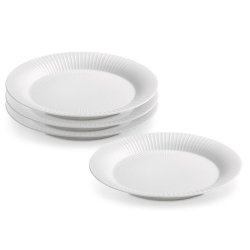 K�hler Hammersh�i Tallerken - 22 cm - Hvid - 4 stk.