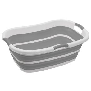 Foldbar Linnedkurv/Badekar med Prop - 66 x 43.5 x 25(8) cm