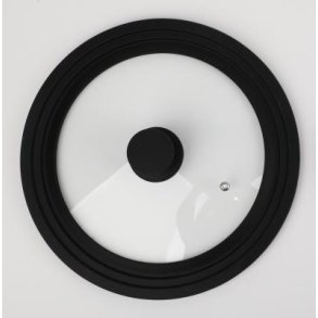 Grydelg - Silikone - 24/26/28 cm - Sort