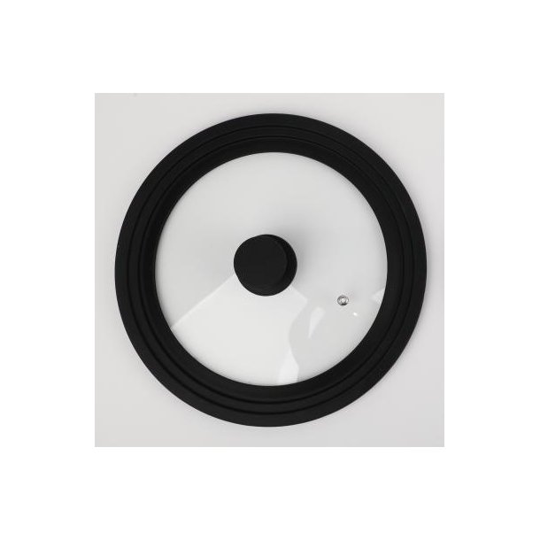 Grydelg - Silikone - 24/26/28 cm - Sort
