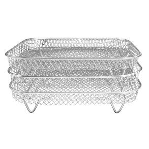 Air Fryer Stabelbar Rist - 3 stk. - 20 x 20 x4 (9) cm