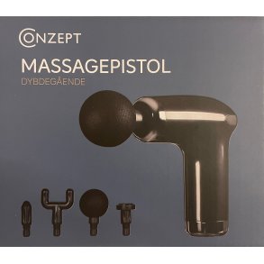 Massagepistol - 25 W - 4 Hoveder - 6 Hastigheder